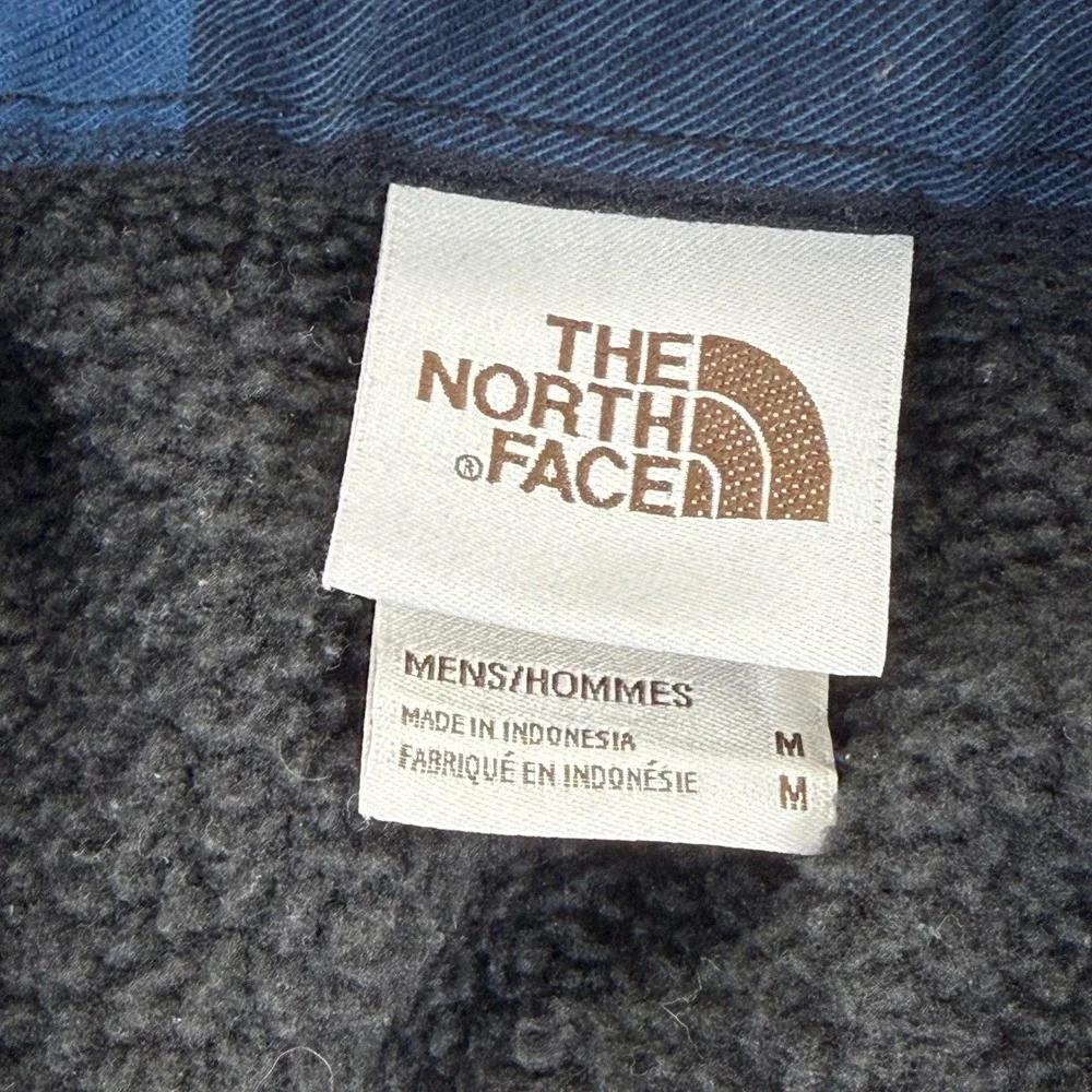 The‎ North Face Campfire shirt Jacket Shacket Buffalo Plaid Sherpa Flannel M